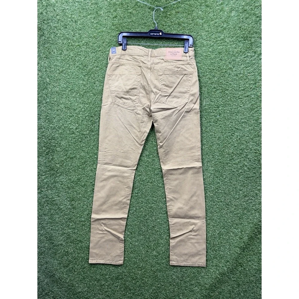 Abercrombie Fitch Pants Mens 31x32 Chino Felix Super Skinny Stretch Khaki NWT